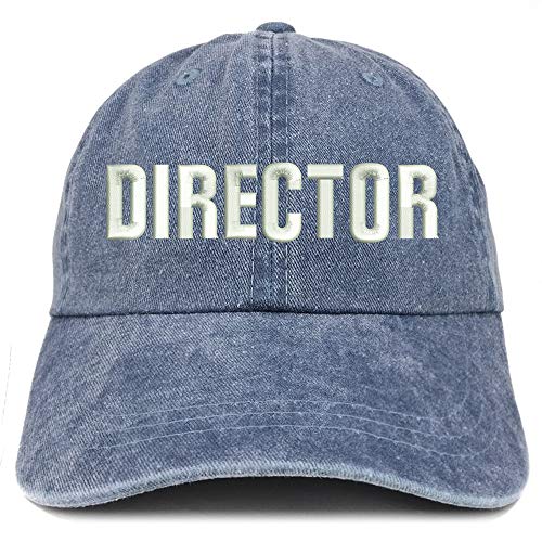 Trendy Apparel Shop Director Embroidered Washed Low Profile Cap