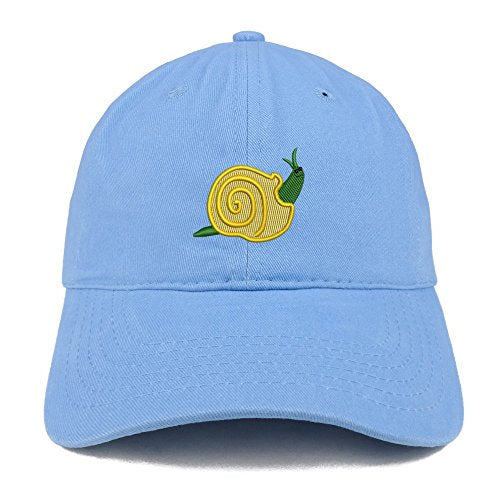 Trendy Apparel Shop Snail Embroidered Low Profile Soft Cotton Baseball Cap