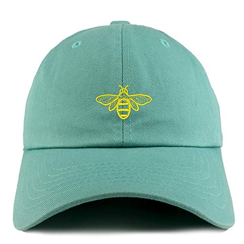 Trendy Apparel Shop Bee Embroidered Solid Adjustable Unstructured Dad Hat