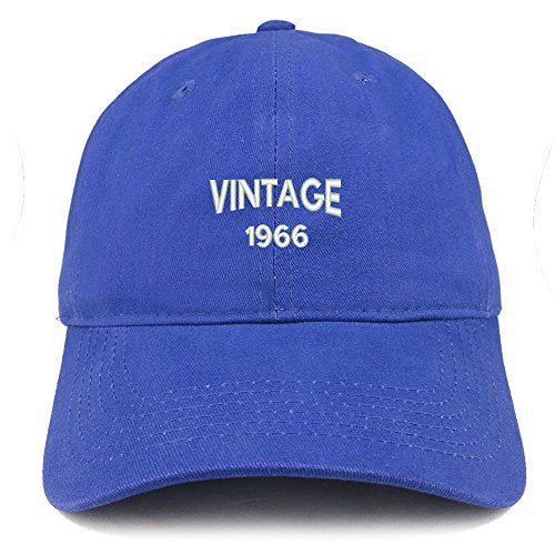 Trendy Apparel Shop Small Vintage 1965 Embroidered 55th Birthday Adjustable Cotton Cap