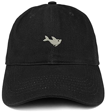 Trendy Apparel Shop Mini Shark Embroidered Low Profile Soft Cotton Baseball Cap