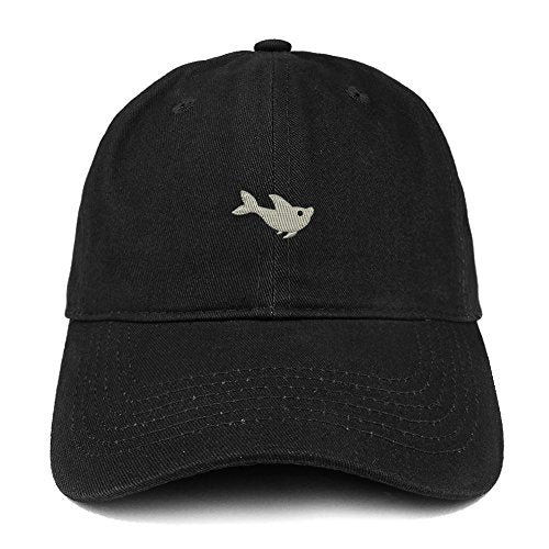 Trendy Apparel Shop Mini Shark Embroidered Low Profile Soft Cotton Baseball Cap