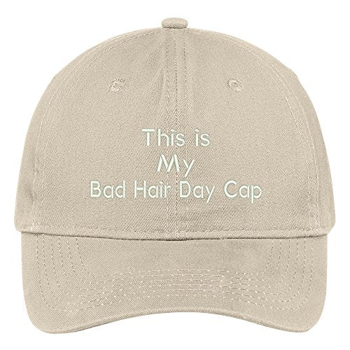 Trendy Apparel Shop Bad Hair Cap Embroidered Brushed 100% Cotton Baseball Cap