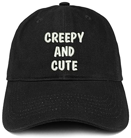 Trendy Apparel Shop Creepy and Cute Embroidered Soft Cotton Dad Hat