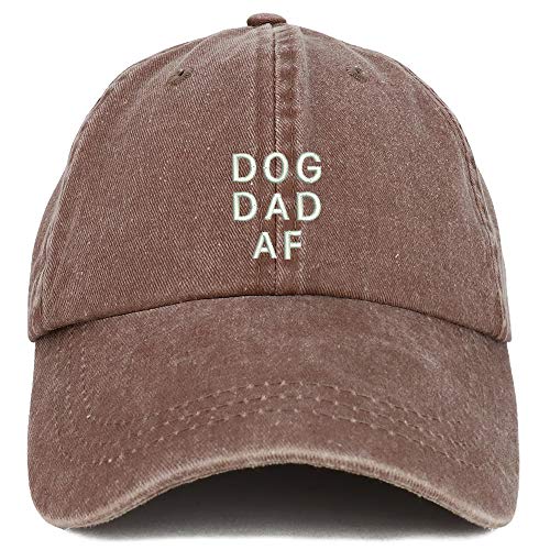 Trendy Apparel Shop Dog Dad AF Embroidered Washed Low Profile Cap