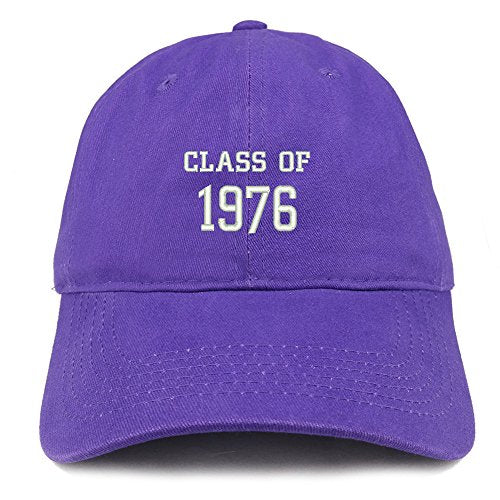 Trendy Apparel Shop Class of 1976 Embroidered Reunion Brushed Cotton Baseball Cap