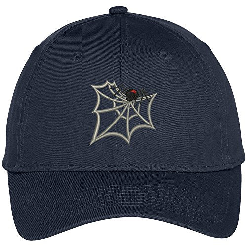 Trendy Apparel Shop Black Widow Spider Web Embroidered Baseball Cap