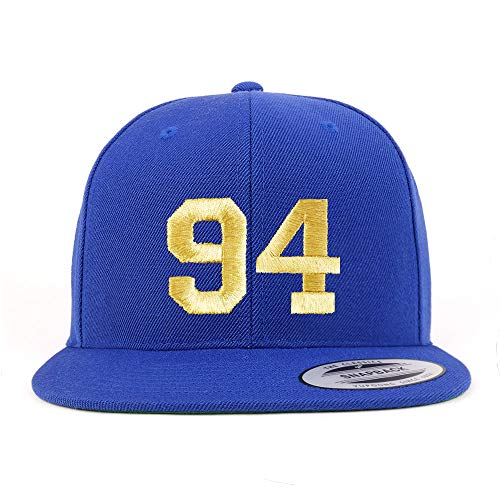 Trendy Apparel Shop Number 94 Gold Thread Flat Bill Snapback Baseball