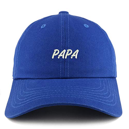 Trendy Apparel Shop PAPA Embroidered Solid Adjustable Unstructured Dad Hat