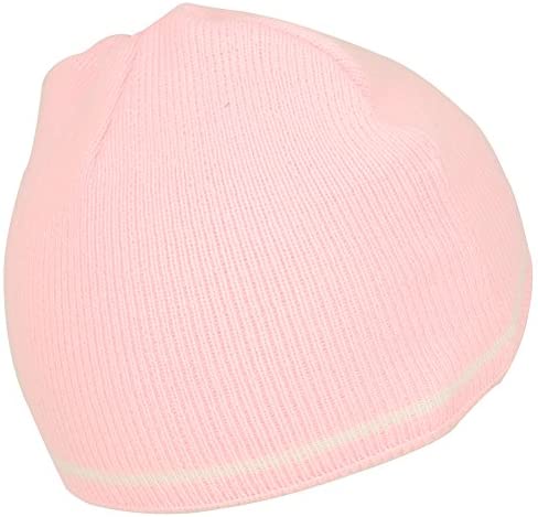 Trendy Apparel Shop Kid's Size Angel 3D Embroidered Short Beanie - Pink