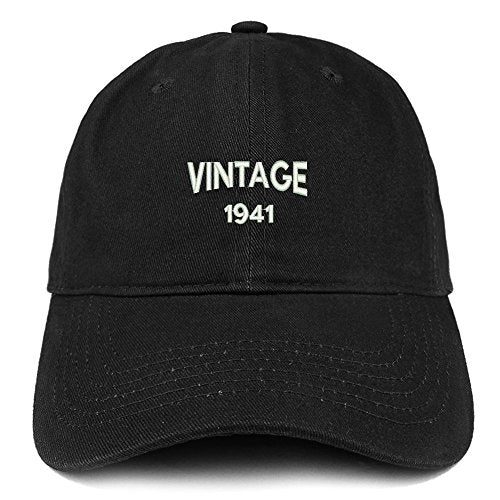 Trendy Apparel Shop Small Vintage 1941 Embroidered 80th Birthday Adjustable Cotton Cap