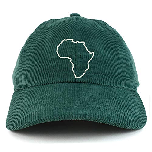 Trendy Apparel Shop Africa Map Outline Cotton Corduroy Unstructured Baseball Cap