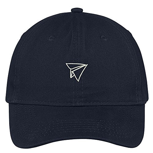 Trendy Apparel Shop Paper Air Plane Embroidered Soft Brushed Cotton Low Profile Cap