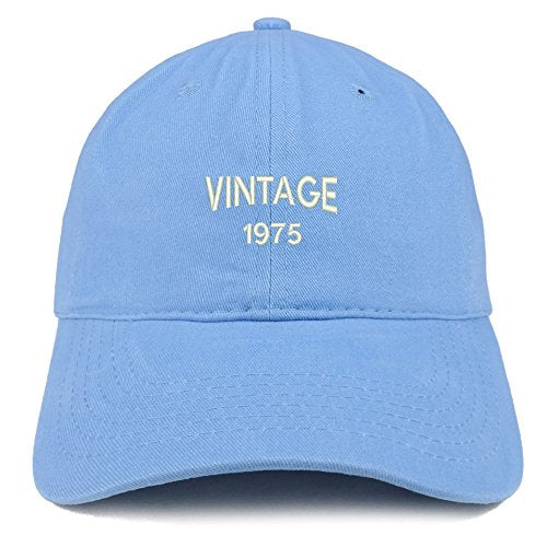 Trendy Apparel Shop Small Vintage 1975 Embroidered 46th Birthday Adjustable Cotton Cap