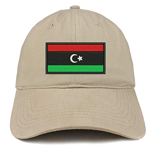 Trendy Apparel Shop Libya Flag Embroidered Unstructured Cotton Dad Hat