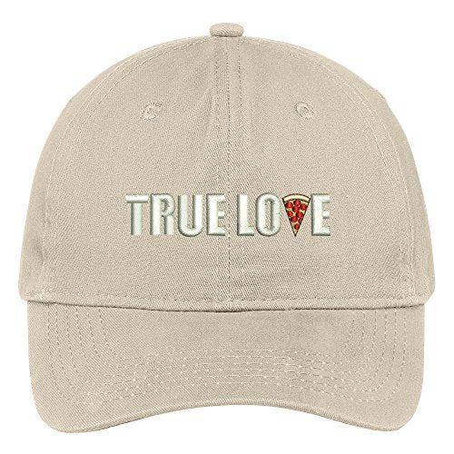 Trendy Apparel Shop True Love Pizza Embroidered Soft Brushed Cotton Low Profile Cap