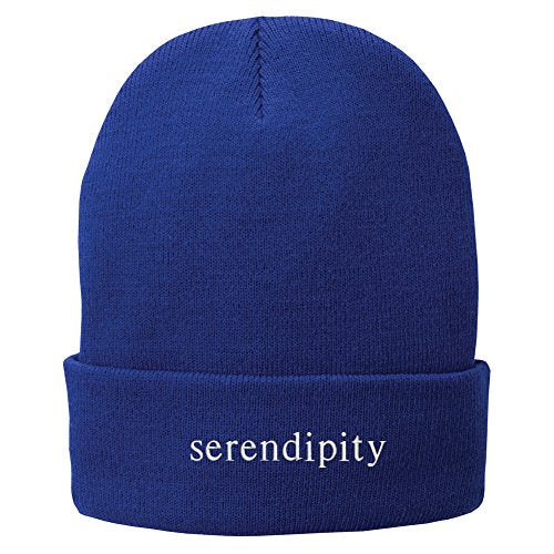 Trendy Apparel Shop Serendipity Embroidered Super Stretch Winter Cuff Long Beanie