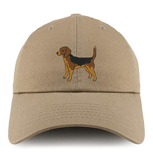 Trendy Apparel Shop Beagle Dog Embroidered Low Profile Soft Cotton Dad Hat Cap