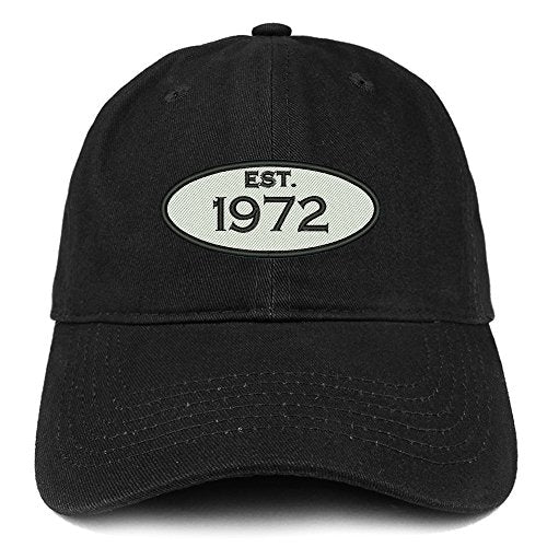 Trendy Apparel Shop Established 1971 Embroidered 49th Birthday Gift Soft Crown Cotton Cap