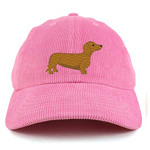 Trendy Apparel Shop Dachshund Dog Cotton Corduroy Unstructured Baseball Cap