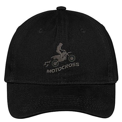 Trendy Apparel Shop Motocross Embroidered Soft Crown 100% Brushed Cotton Cap