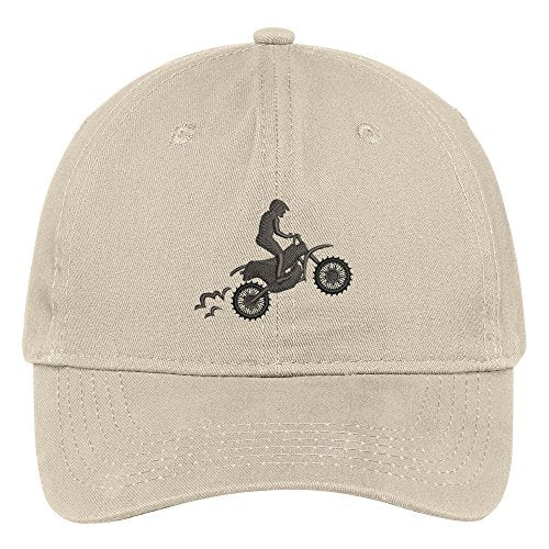 Trendy Apparel Shop Motocross Bike Embroidered Soft Crown 100% Brushed Cotton Cap