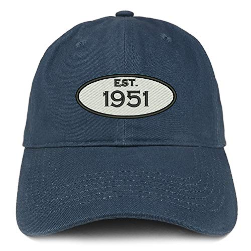 Trendy Apparel Shop 70th Birthday Established Year Soft Crown Brushed Cotton Cap