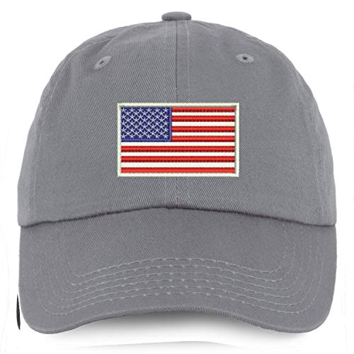 Trendy Apparel Shop Youth White American Flag Unstructured Cotton Baseball Cap