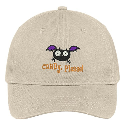 Trendy Apparel Shop Candy Please Embroidered Halloween Themed Cotton Baseball Cap