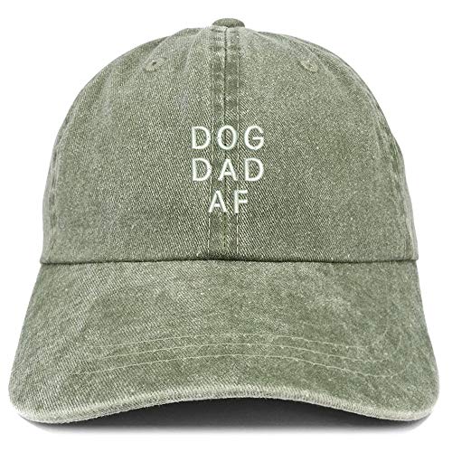 Trendy Apparel Shop Dog Dad AF Embroidered Washed Low Profile Cap