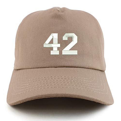 Trendy Apparel Shop Number 42 Collegiate Varsity Unstructured 5 Panel Ball Cap