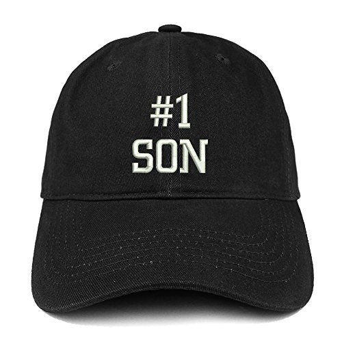 Trendy Apparel Shop Number 1 Son Embroidered Low Profile Soft Cotton Baseball Cap