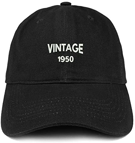 Trendy Apparel Shop Small Vintage 1950 Embroidered 71st Birthday Adjustable Cotton Cap