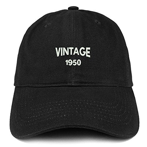 Trendy Apparel Shop Small Vintage 1950 Embroidered 71st Birthday Adjustable Cotton Cap