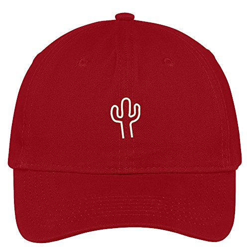 Trendy Apparel Shop Cactus Embroidered Soft Low Profile Adjustable Cotton Cap