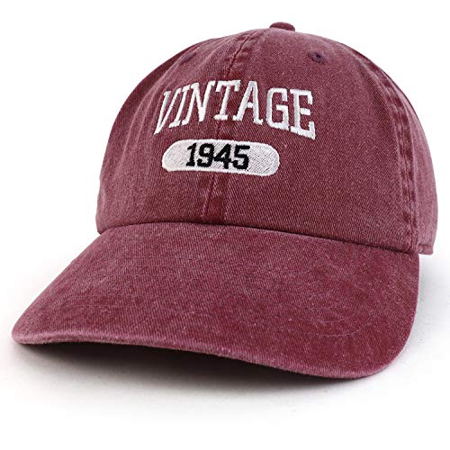 Trendy Apparel Shop 75th Birthday Vintage 1946 Washed Cotton Adjustable Cap