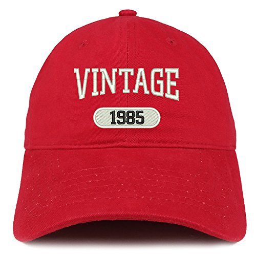 Trendy Apparel Shop Vintage 1985 Embroidered 36th Birthday Relaxed Fitting Cotton Cap