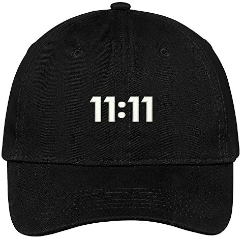 Trendy Apparel Shop 11:11 Embroidered Low Profile Deluxe Cotton Cap Dad Hat