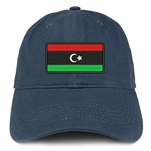 Trendy Apparel Shop Libya Flag Embroidered Unstructured Cotton Dad Hat