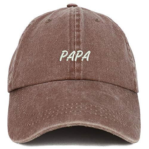 Trendy Apparel Shop Papa Embroidered Washed Low Profile Cap