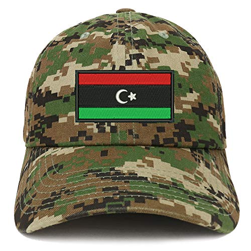 Trendy Apparel Shop Libya Flag Embroidered Unstructured Cotton Dad Hat