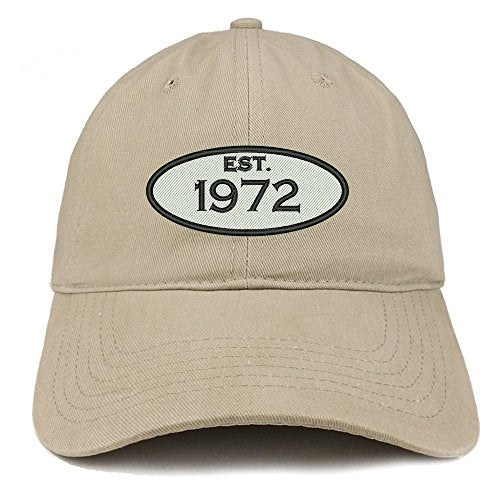 Trendy Apparel Shop Established 1971 Embroidered 49th Birthday Gift Soft Crown Cotton Cap