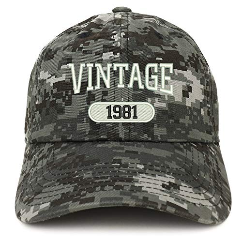 Trendy Apparel Shop 40th Birthday Vintage 1981 Soft Crown Brushed Cotton Cap