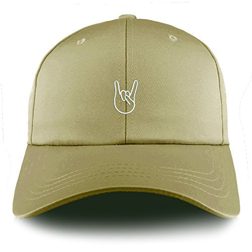 Trendy Apparel Shop Rock on Embroidered Structured Satin Adjustable Cap