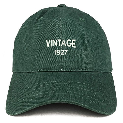 Trendy Apparel Shop Small Vintage 1927 Embroidered 94th Birthday Adjustable Cotton Cap