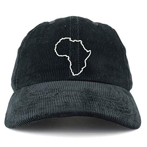 Trendy Apparel Shop Africa Map Outline Cotton Corduroy Unstructured Baseball Cap