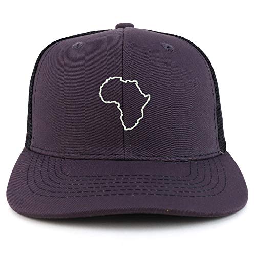 Trendy Apparel Shop Africa Map Outline Two Tone Mesh Back Trucker Baseball Cap