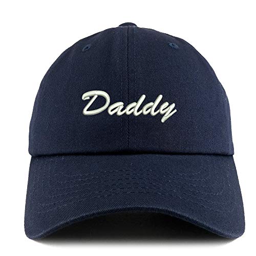 Trendy Apparel Shop Daddy Script Font Solid Adjustable Unstructured Dad Hat