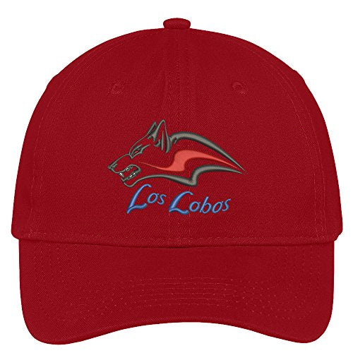 Trendy Apparel Shop Los Lobos Embroidered Soft Crown 100% Brushed Cotton Cap