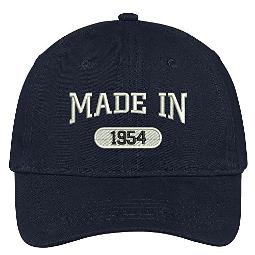 Trendy Apparel Shop 65th Birthday - Made in 1954 Embroidered Low Profile Cotton Baseball Cap